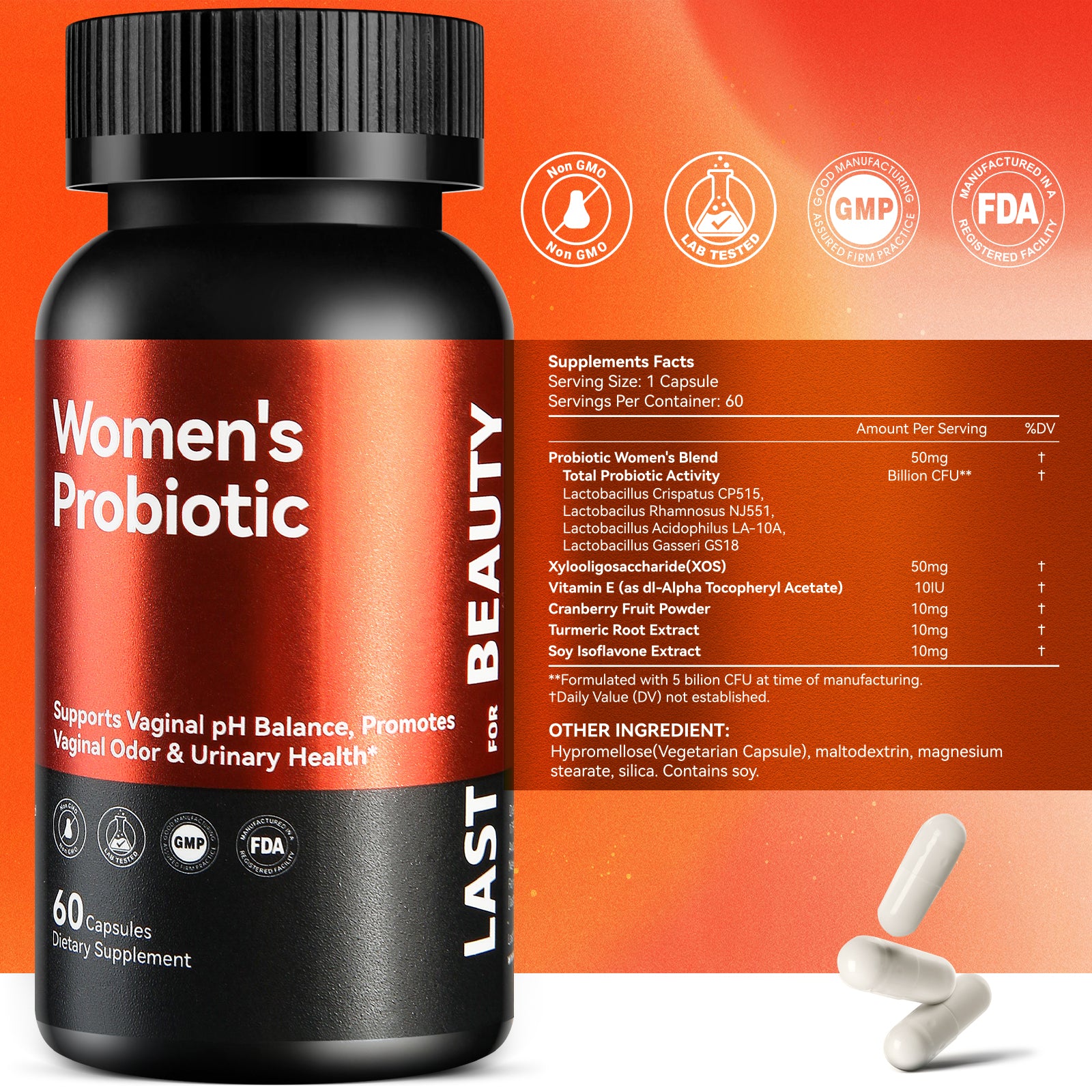 LAST FOR BEAUTY Women's Probiotic