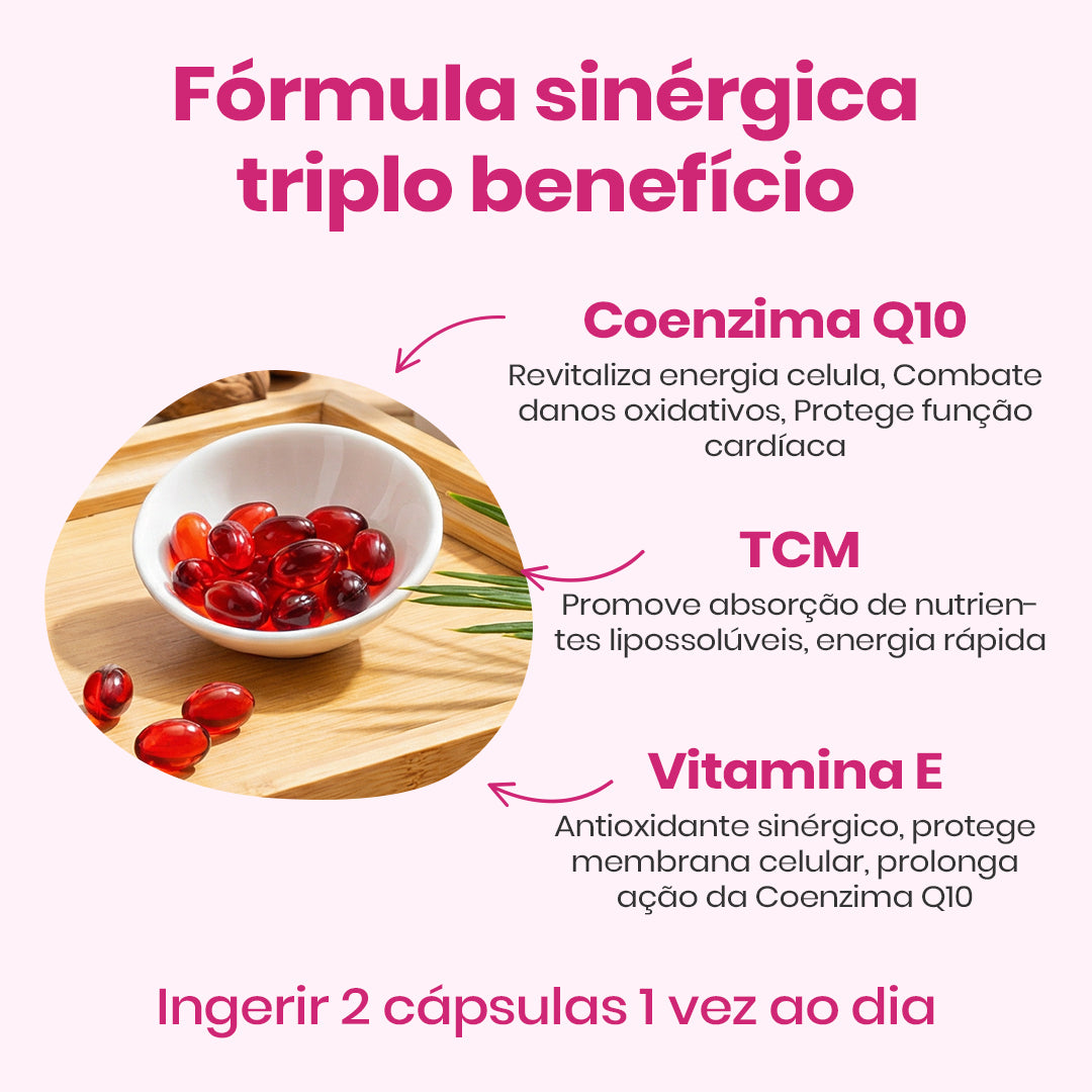 LAST COQ10 CAPSULES—SUPLEMENTO ALIMENTAR COENZIMA Q10 + TCM + VITAMINA E - 60 CÁPSULAS