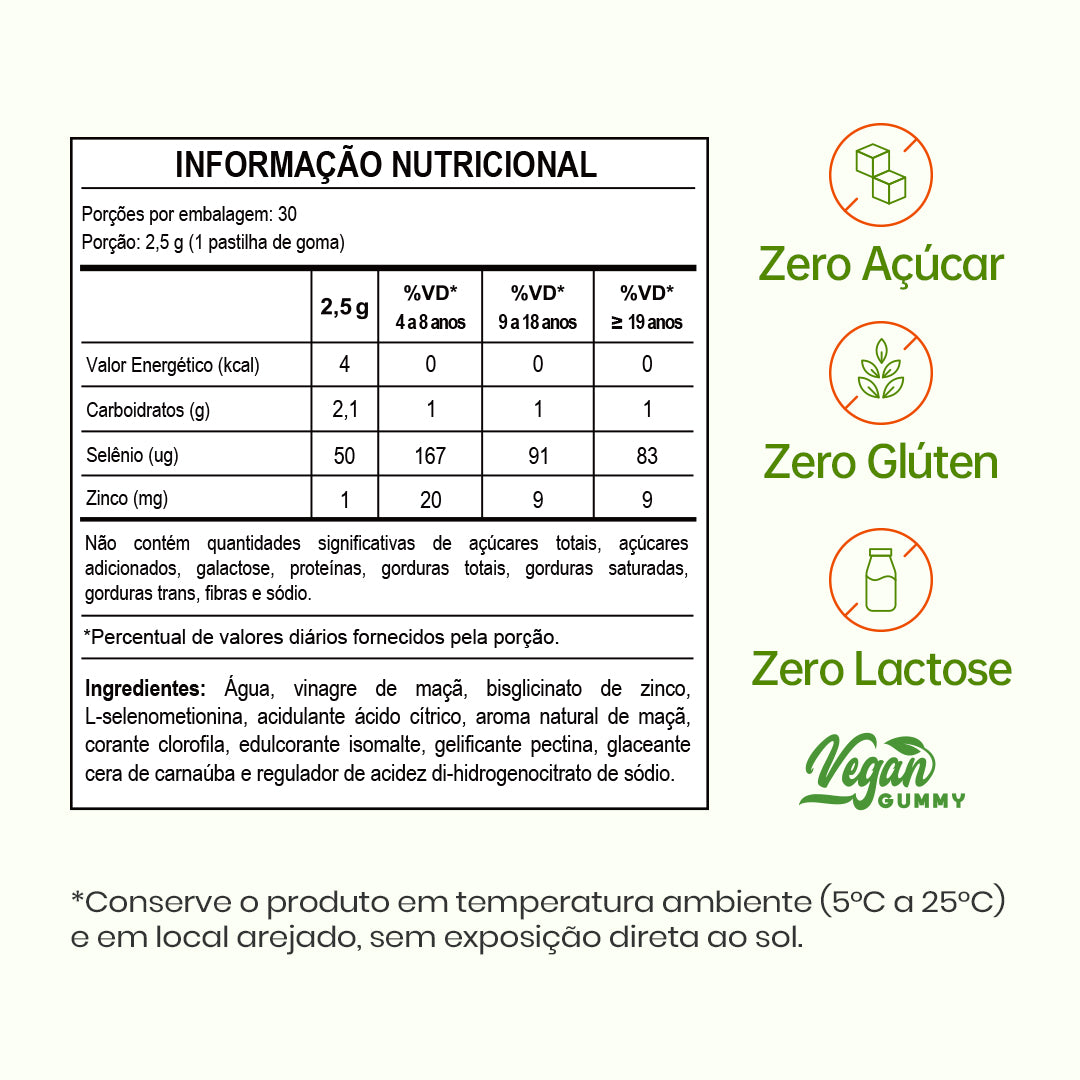 LAST VINEGAR GUMMY—SUPLEMENTO ALIMENTAR VINAGRE DE MACA - 30 GOMAS DE  2,5g