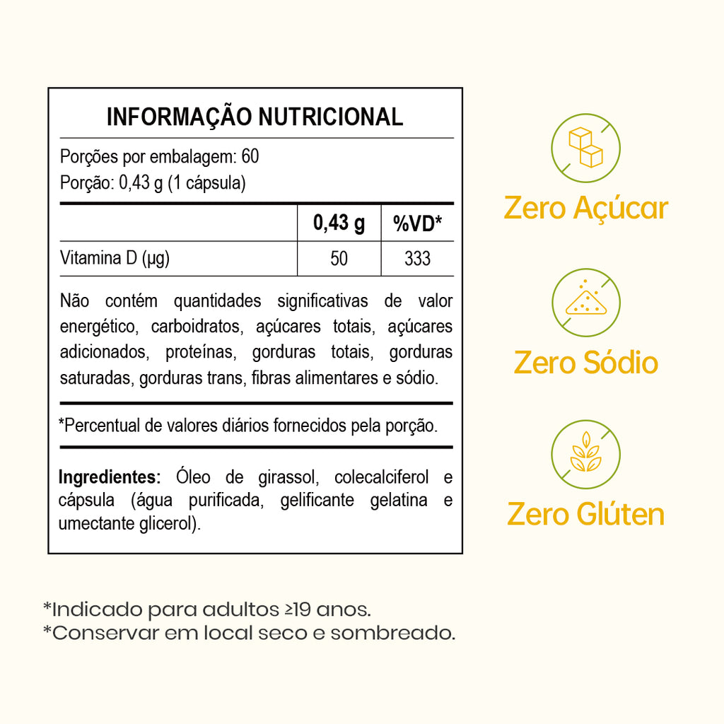 LAST VITAMIN D3 CAPSULES—SUPLEMENTO ALIMENTAR VITAMINA D3 2000UI - 60 CÁPSULAS