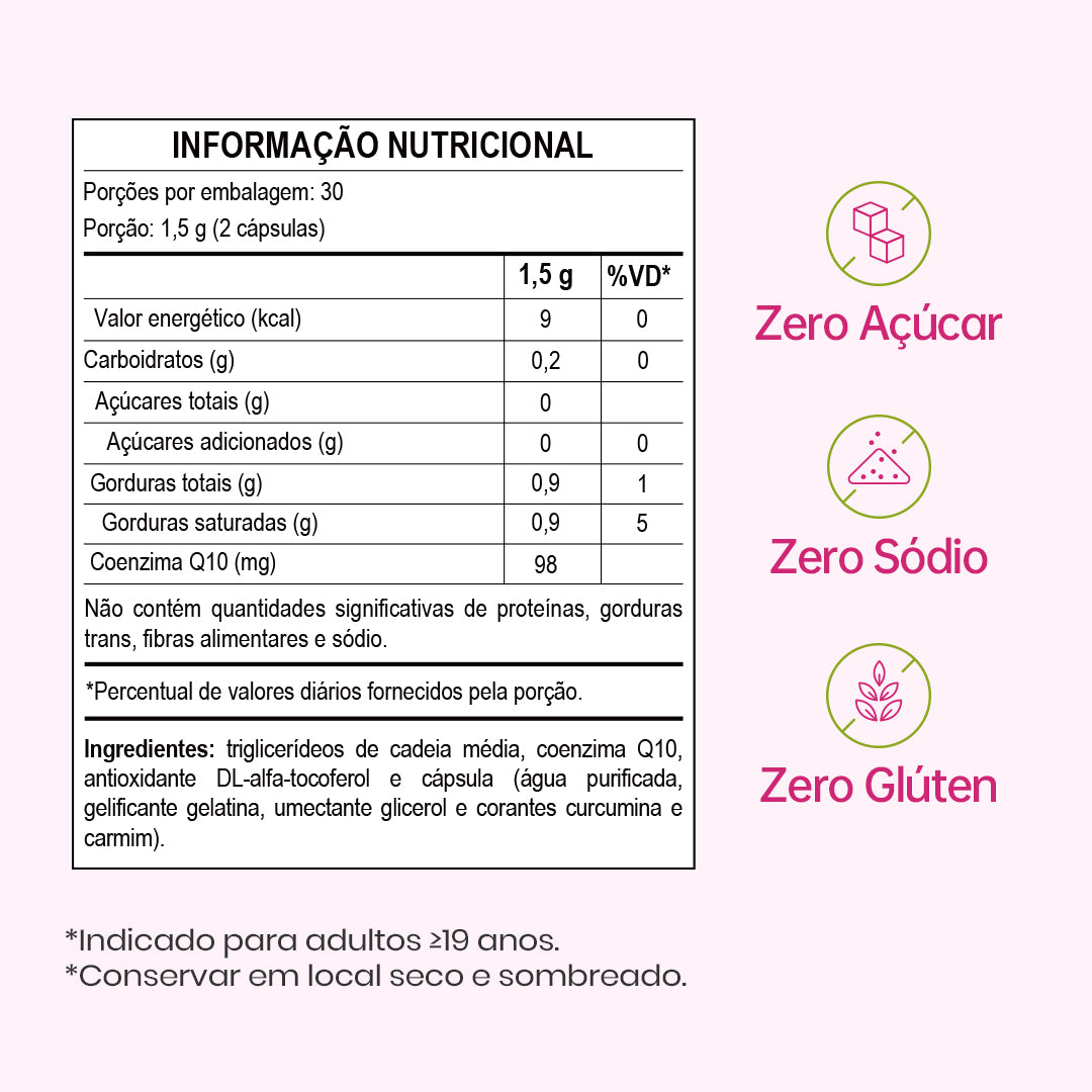 LAST COQ10 CAPSULES—SUPLEMENTO ALIMENTAR COENZIMA Q10 + TCM + VITAMINA E - 60 CÁPSULAS